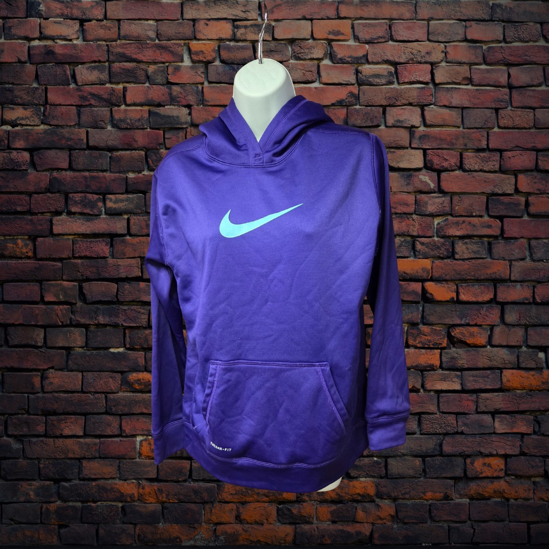 Nike Therma-Fit Women's Purple Hoodie Xl Fleece Pullover Kangaroo Pocket